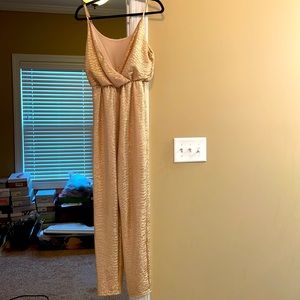 Metallic gold jumpsuit